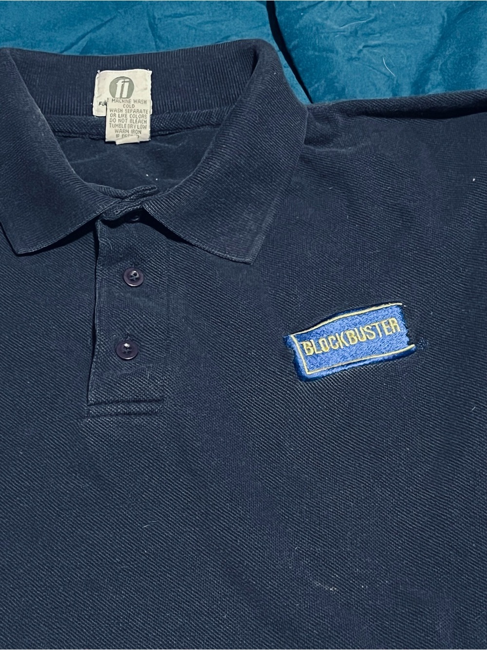 🎃Rare Vintage Blockbuster Video Employee Uniform VHS DVD VIDEO GAME Polo 2X!📼